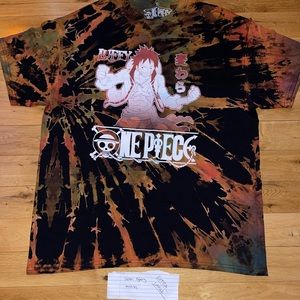 Bleached Tie Dyed Graphic T-Shirt